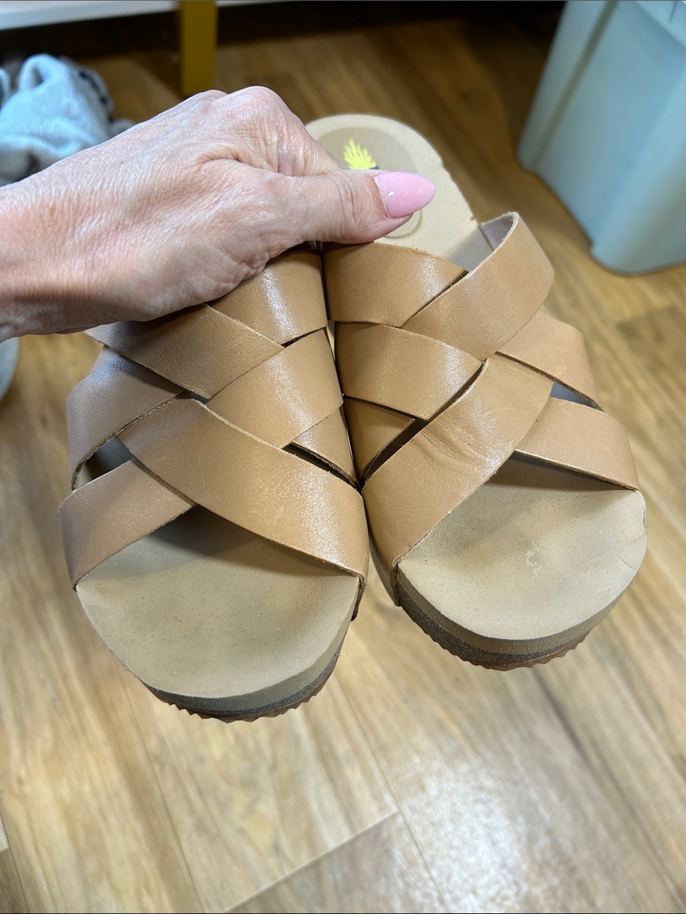 Volatile Women's Woven Slide Mules - Nude